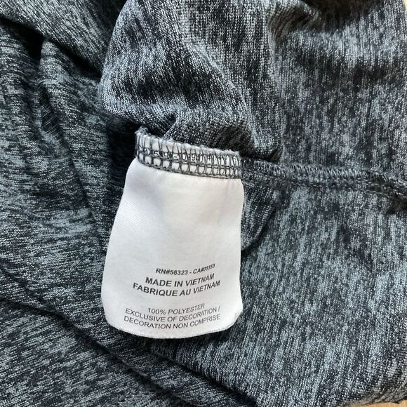 Nike Shirt Womens Medium Short Sleeve Heather Gray Dri-Fit w Logo Lightweight - Picture 4 of 5